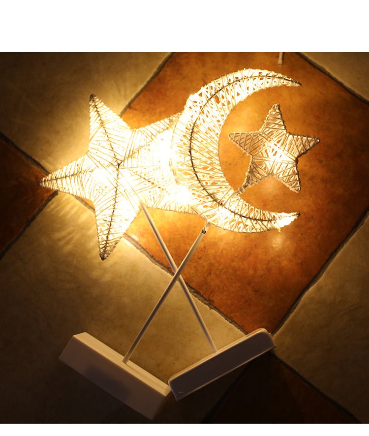 LED Lights Flashing Lights Lights Stars Romantic Room Layout Decoration Love Stars Lamp Table Lamp Rattan Lamp Ball
